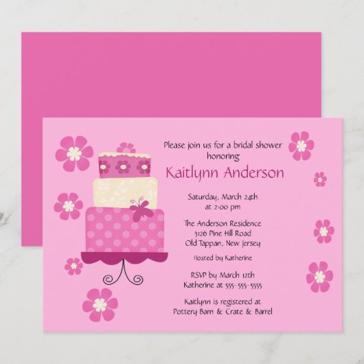 Invitation à la douche nuptiale branchée de Mod Ca (Devant / Derrière)