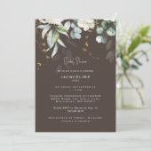 Invitation à la douche nuptiale Brown noire (Debout devant)