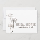 Invitation à la douche nuptiale brune moderne Cher (Devant)