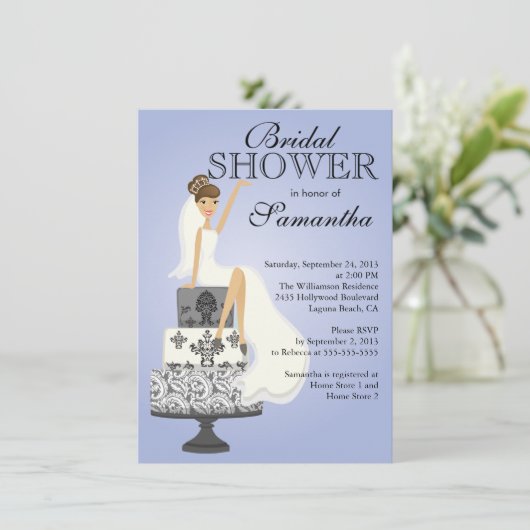 Invitation à la douche nuptiale    Brunette (Debout devant)