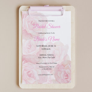 Invitation à la douche nuptiale Camila Elegant Ros