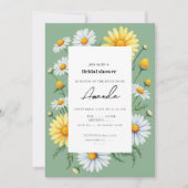 Invitation à la douche nuptiale Chamomile verte (Devant)