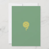 Invitation à la douche nuptiale Chamomile verte (Dos)