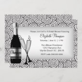 Invitation à la douche nuptiale Champagne (Devant / Derrière)