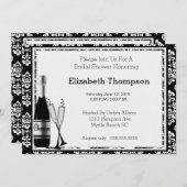 Invitation à la douche nuptiale Champagne (Devant / Derrière)