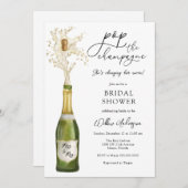 Invitation à la douche nuptiale Champagne (Devant / Derrière)