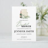 Invitation à la douche nuptiale Champagne & Cake (Debout devant)