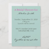 Invitation à la douche nuptiale Cherry Blossom (Dos)