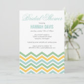 Invitation à la douche nuptiale Chevron (Debout devant)