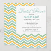 Invitation à la douche nuptiale Chevron (Devant / Derrière)