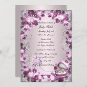 Invitation à la douche nuptiale chic et violet ten (Devant / Derrière)