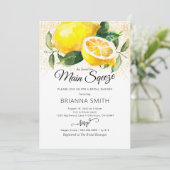 Invitation à la douche nuptiale citron (Debout devant)