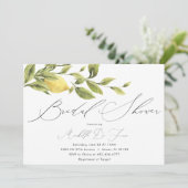 Invitation à la douche nuptiale citron (Debout devant)