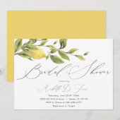 Invitation à la douche nuptiale citron (Devant / Derrière)