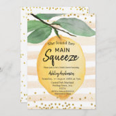 Invitation à la douche nuptiale citron (Devant / Derrière)