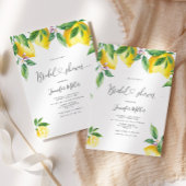 Invitation à la douche nuptiale citron