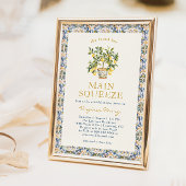 Invitation à la douche nuptiale citron