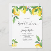 Invitation à la douche nuptiale citron (Devant)