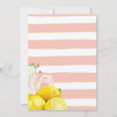 Invitation à la douche nuptiale citron avec fleurs (Dos)