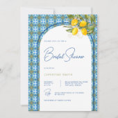 Invitation à la douche nuptiale citron de style mé (Devant)