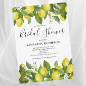 Invitation à la douche nuptiale Citrus citron
