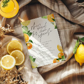Invitation à la douche nuptiale Citrus citron | Pl