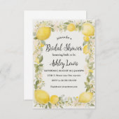 Invitation à la douche nuptiale Citrus Lemon (Devant / Derrière)