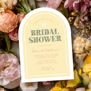 Invitation à la douche nuptiale colorée jaune
