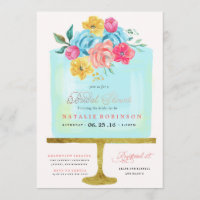 Invitation à la douche nuptiale Couture Cake - ble