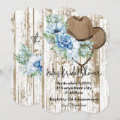 invitation à la douche nuptiale cowgirl (Devant / Derrière)