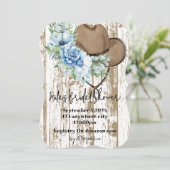 invitation à la douche nuptiale cowgirl (Debout devant)