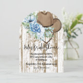 invitation à la douche nuptiale cowgirl (Debout devant)