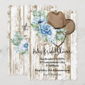 invitation à la douche nuptiale cowgirl (Devant / Derrière)