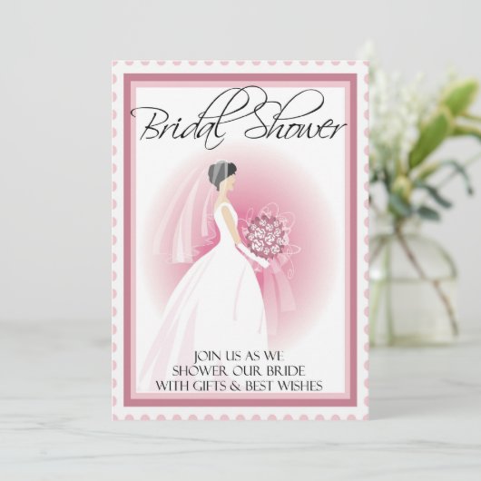 Invitation à la douche nuptiale Customisée (Debout devant)