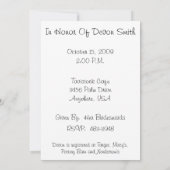 Invitation à la douche nuptiale Customisée (Dos)