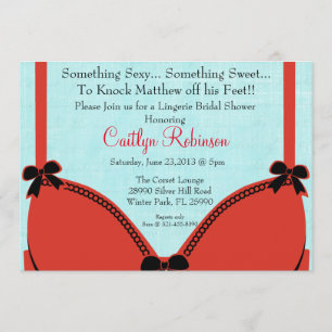 Invitation à la douche nuptiale Cute Bra Lingerie