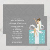Invitation à la douche nuptiale Damask (Devant / Derrière)