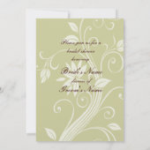 Invitation à la douche nuptiale d'argent et d'or (Dos)