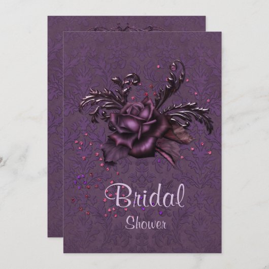 Invitation à la douche nuptiale Dark Romance (Devant / Derrière)