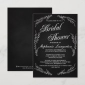 Invitation à la douche nuptiale d'art moderne de C (Devant / Derrière)