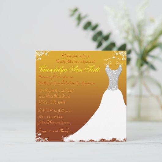 Invitation à la douche nuptiale d'automne (Debout devant)