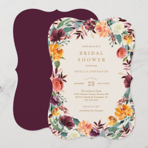 Invitation à la douche nuptiale d'automne