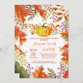 Invitation à la douche nuptiale d'automne (Devant / Derrière)