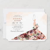 Invitation à la douche nuptiale d'automne (Devant)