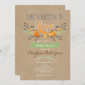 Invitation à la douche nuptiale d'automne avec Cit (Devant / Derrière)