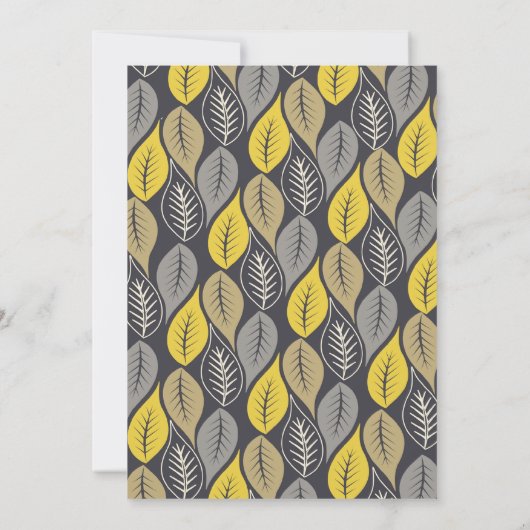 Invitation à la douche nuptiale d'automne de Leaf (Dos)