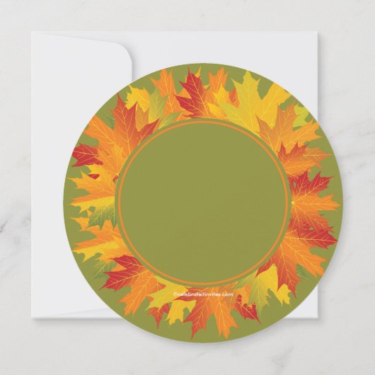 Invitation à la douche nuptiale d'automne moderne (Dos)