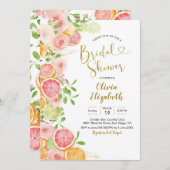 Invitation à la douche nuptiale de agrumes de pamp (Devant / Derrière)