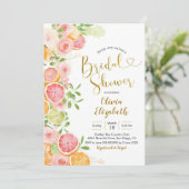 Invitation à la douche nuptiale de agrumes de pamp (Debout devant)