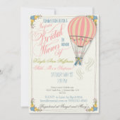 Invitation à la douche nuptiale de ballon à air ch (Devant)